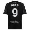 Officiële Voetbalshirt + Korte Broek AC Milan Olivier Giroud 9 Vierde 2023-24 Zwarte - Kids